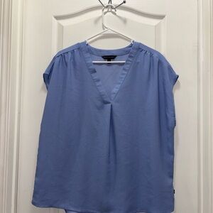 Blue V-Neck Women's Top
